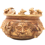 Brass Shivlingam with Nandi Pooja Bowl, Handmade Shiva Linga Idol (Shiva Ling, Shivling, Mahalingam, Jyotirlingam, Atmalinga) for Home Temple Puja & Spiritual Decor,Gold, 4 Inch, 1 Piece