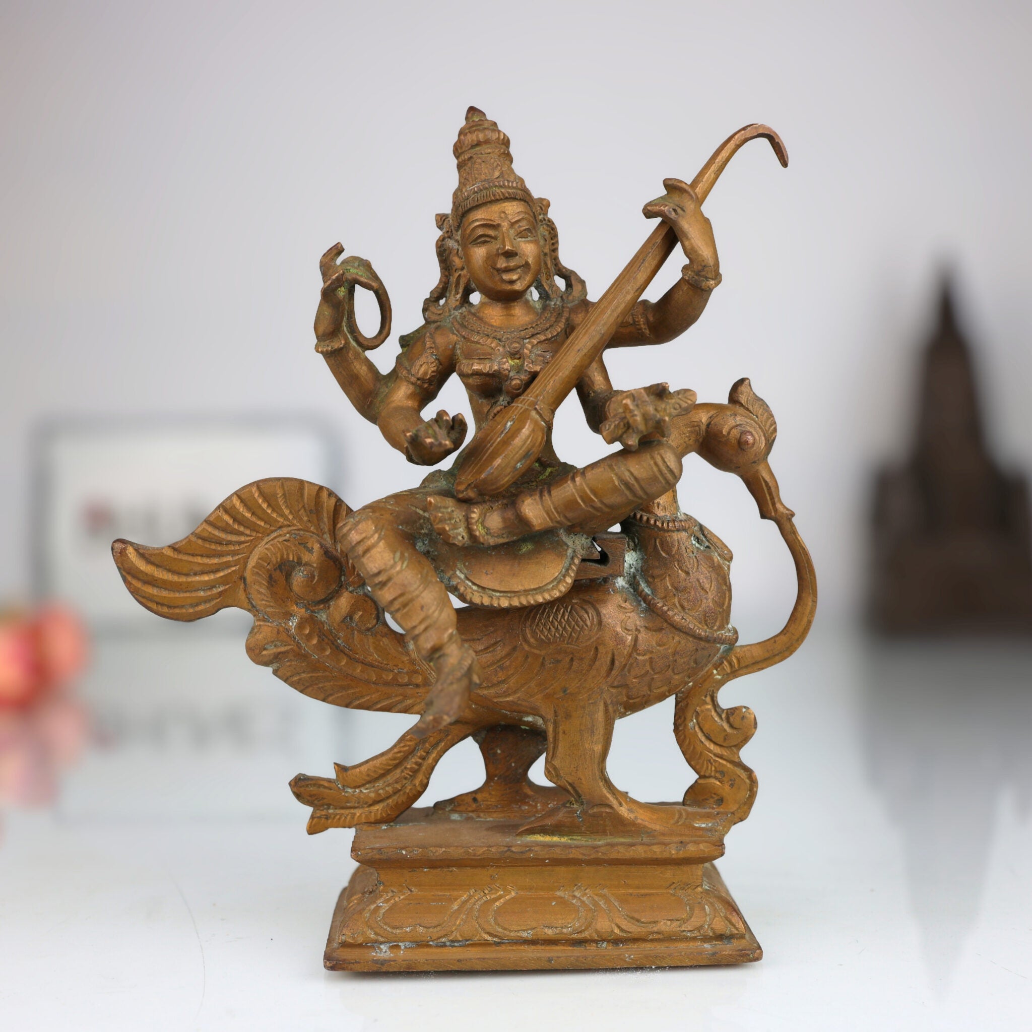 Handcrafted Bronze Saraswati Idol