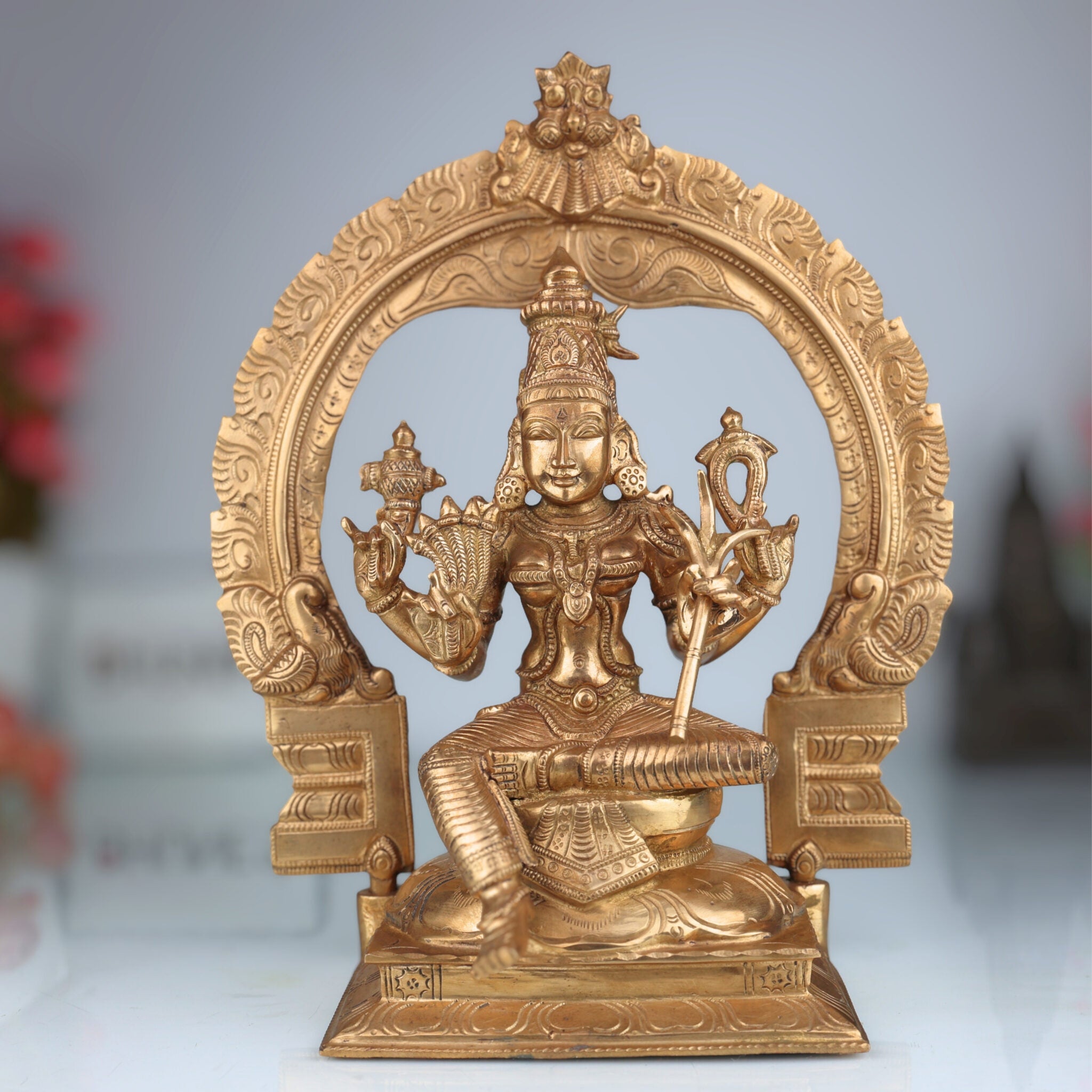 Handmade Bronze Raja Rajeshwari Idol