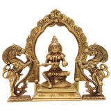 Handcrafted Brass Annapurna Devi Idol, Annapurneshwari Anna Lakshmi Mata Murti, Kashi Annapoorna Amman Sculpture for Pooja, Home & Temple Decor,Gold, 7 Inch, 1 Piece
