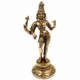 Brass Ardhanarishvara Idol – Divine Ardhnarishwar Statue for Home Decor, Gold, 11 Inch, 1 Piece
