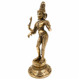 Brass Ardhanarishvara Idol – Divine Ardhnarishwar Statue for Home Decor, Gold, 11 Inch, 1 Piece