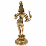 Brass Ardhanarishvara Idol – Divine Ardhnarishwar Statue for Home Decor, Gold, 11 Inch, 1 Piece