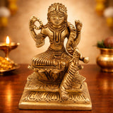 Brass Balambika Idol, Bala Tripurasundari Murti, Pital Bala Devi Statue, Bala Parameswari Vigraham,Gold, 5 Inch, 1 Piece
