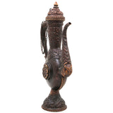 Brass Kettle Idol, Peetal Pital Pittal Ketli, Vintage Indian Surahi Pot,Gold, 7 Inch, 1 Piece