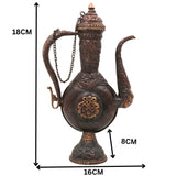 Brass Kettle Idol, Peetal Pital Pittal Ketli, Vintage Indian Surahi Pot,Gold, 7 Inch, 1 Piece