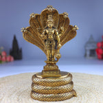 Brass Vishnu on Sheshnag Idol