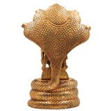 Brass Durga Devi on Sheshnag Idol – Sheshnag Vahini Mahishasura Mardini Murti | Naga Devi Shakti Moorthi for Puja, Temple & Home Decor,Gold, 10.5 Inch, 1 Piece