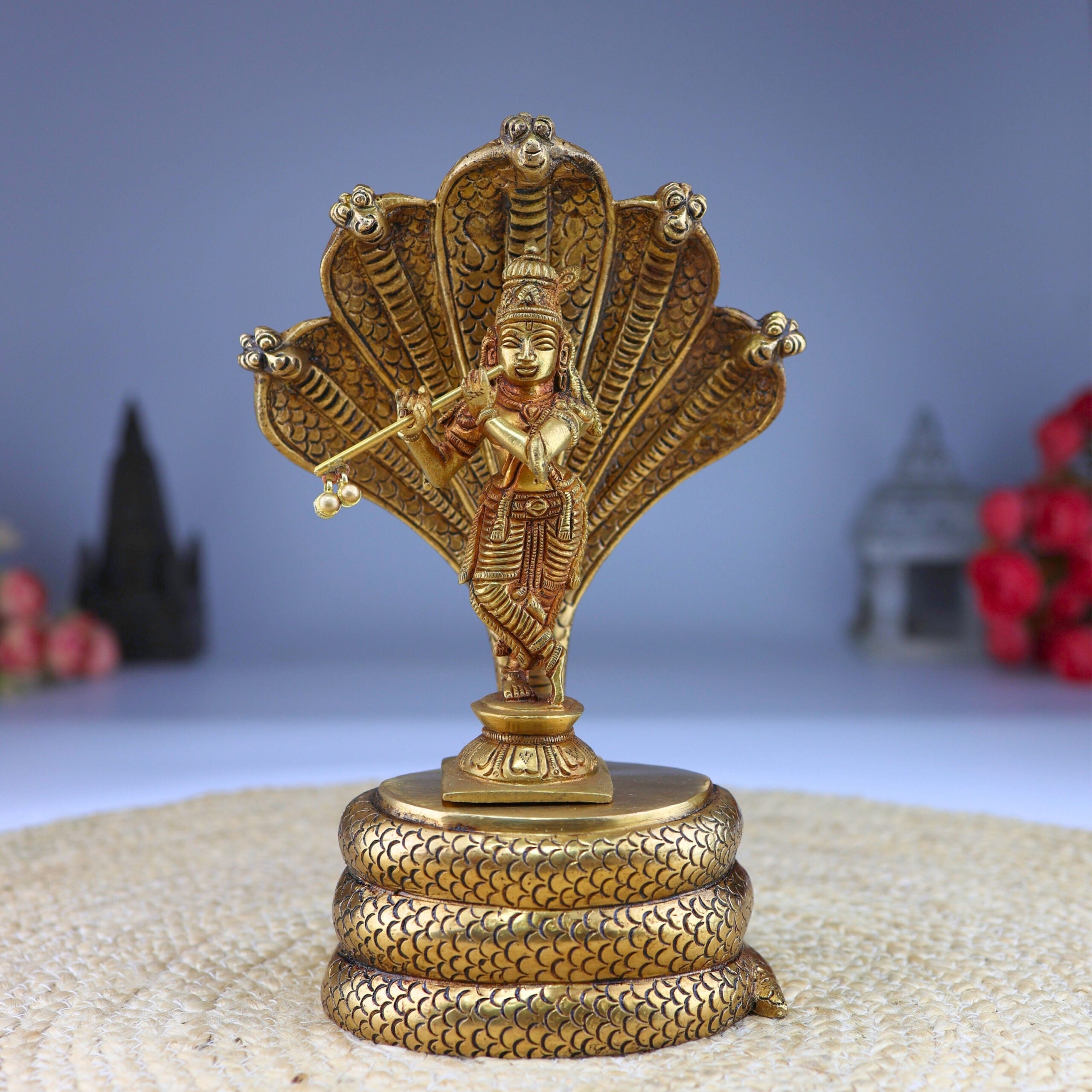Lord Krishna with Shesh Naga Idol
