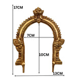 Bhunes Brass Prabhavali Arch Frame Wall Hanging – Traditional Prabhawali | Prabhaval for Temple, Deity Backdrop & Home Decor | Handmade, Gold, 6.5 Inch, 1 Piece