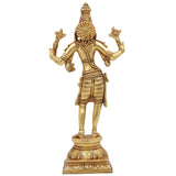 Brass Hayagriva Idol | Hayagreeva Murti Hayasirsa Veda Moorthy Vidya Varada Lakshmi Hayagriva Statue for Pooja, Temple, Home Decor & Gifts,Gold, 9 Inch, 1 Piece