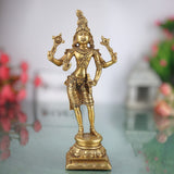 Brass Krishna Idol | Lord Krishna Murti | Gopal Vigraham | Radha Krishna Statue | Balakrishna Murti for Pooja, Temple & Home Decor