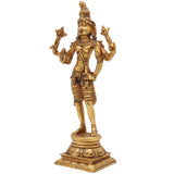 Brass Krishna Idol | Lord Krishna Murti | Gopal Vigraham | Radha Krishna Statue | Balakrishna Murti for Pooja, Temple & Home Decor,Gold, 9 Inch, 1 Piece