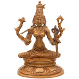 Bronze Kamakshi Devi Idol | Handcrafted Goddess Kamakshi Murti for Pooja, Home Decor & Spiritual Gifts, Brown, 3 Inch, 1 Piece