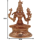 Handcrafted Bronze Kamakshi Idol | Panchaloha Goddess Kamakshi Statue | Kameshwari Tripura Sundari Lalita Rajarajeshwari Murti | Chola Art Home & Temple Decor,Gold, 3 Inch, 1 Piece