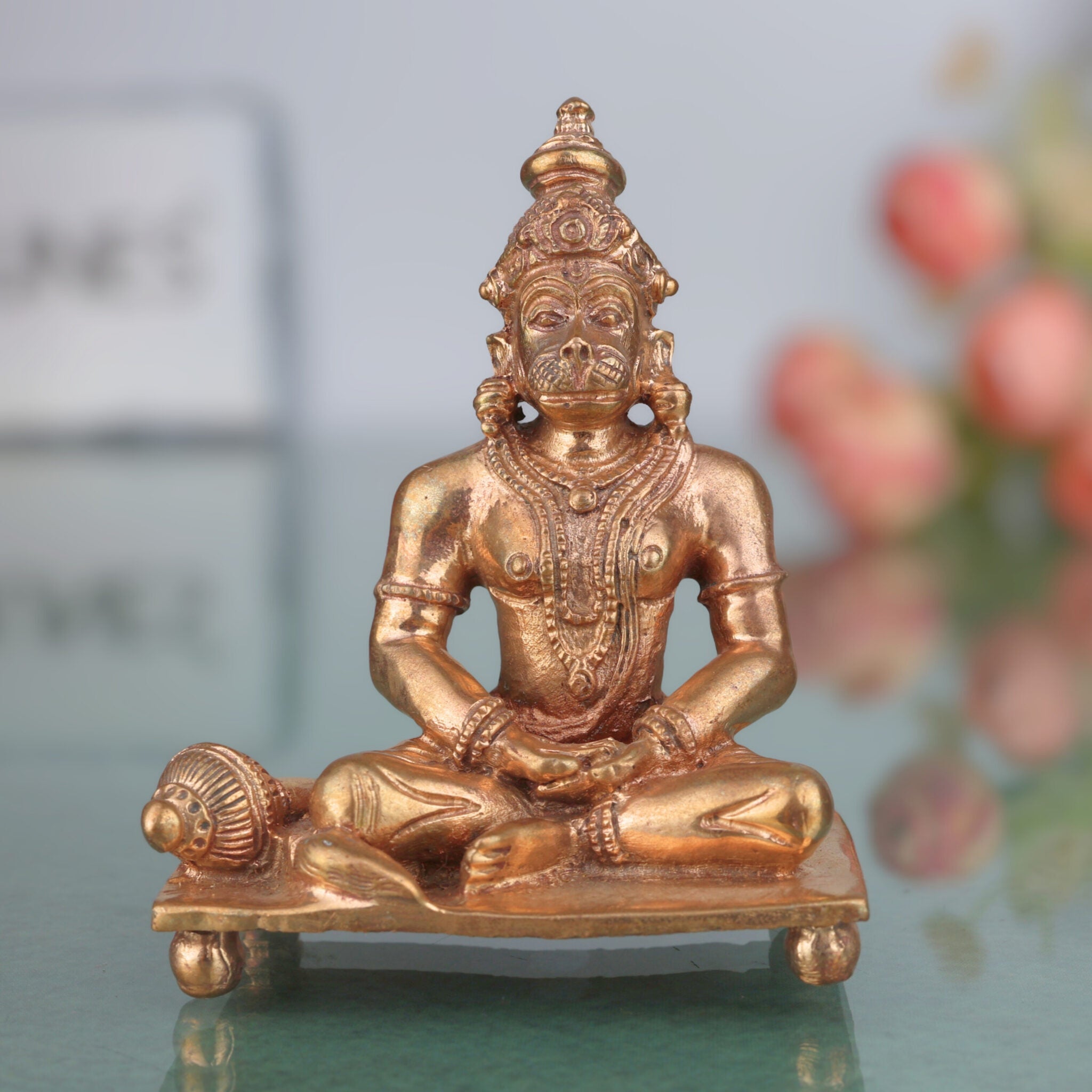 Handcrafted Panchaloha Hanuman Idol in Bronze