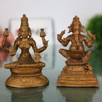 Panchaloha Ganesha Lakshmi Idol