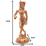 Vrishavahana Shiva Idol in Panchaloha Bronze, Mahadev Murti, Bholenath Statue, Handmade Chola Art Shiva for Puja & Home Décor,Gold, 6 Inch, 1 Piece