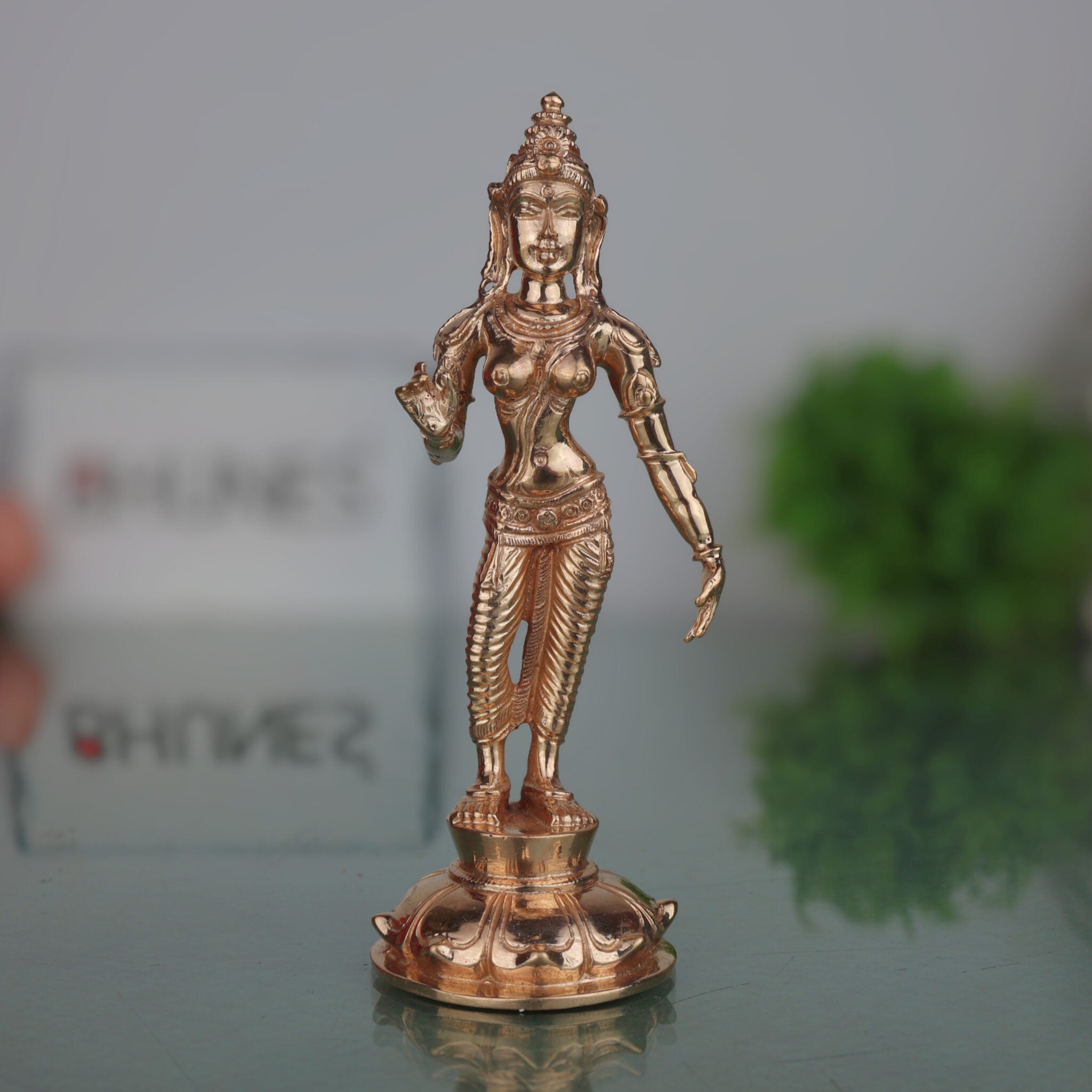 Handmade Bronze Parvati Idol