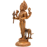 Bronze Kala Bhairava Idol, Handcrafted Lord Bhairav Murti for Pooja, Home Decor & Spiritual Gifts, Brown, 5.5 Inch, 1 Piece