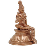 Bronze Goddess Parvathi Idol | Handmade Parvathi Murti for Pooja, Temple & Home Decor, Gold, 4 Inch, 1 Piece