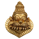 Handcrafted Brass Lord Narasimha Face Idol | Yoga Narasimha, Narasingha,  Art Home & Temple Decor,Gold, 9 Inch, 1 Piece