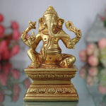Brass Ganesha Idol – Vinayaka Ganpati Murti | Ekadanta Pillaiyar Statue for Home, Temple & Pooja Decor