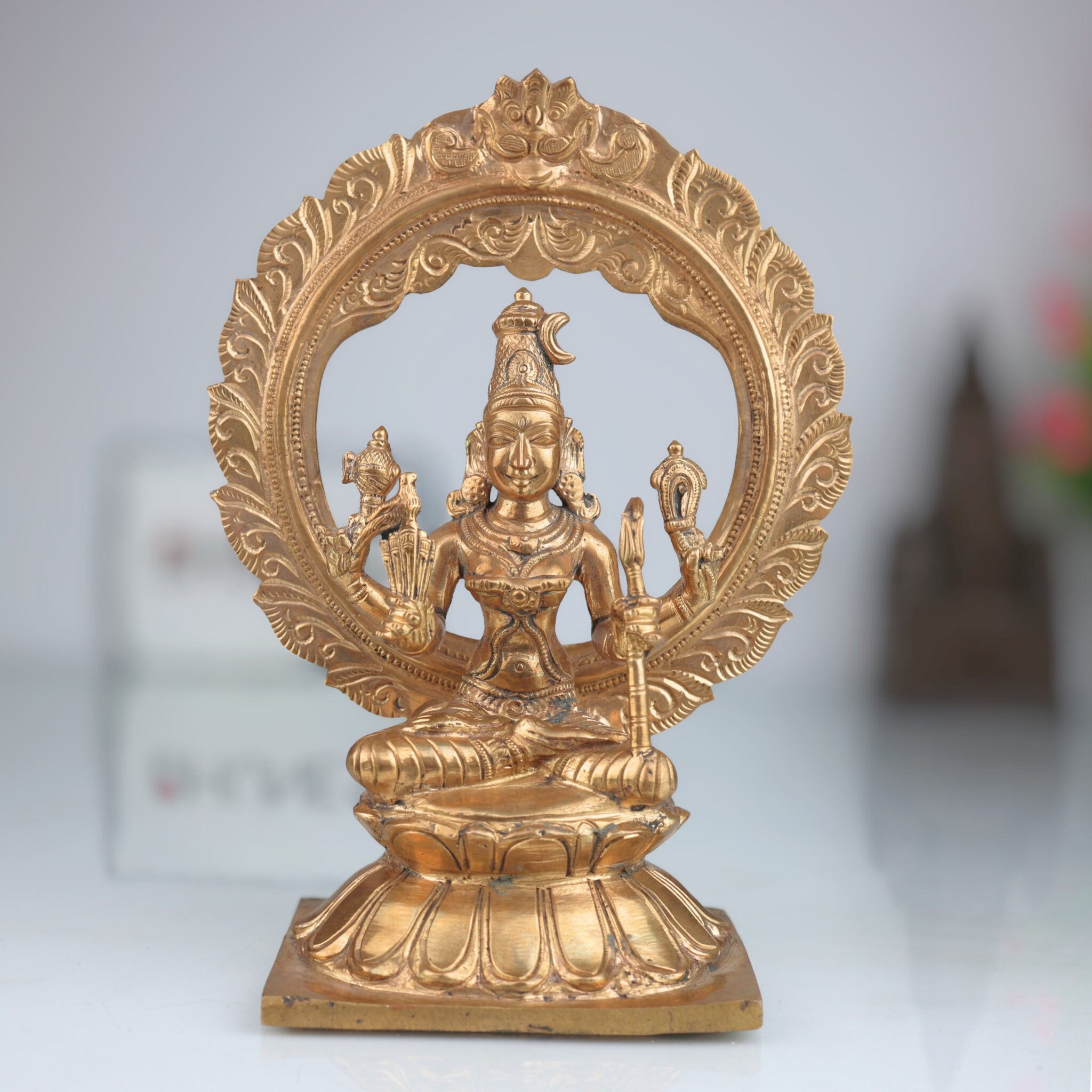 Handcrafted Bronze Kamakshi Idol