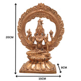 Handcrafted Bronze Kamakshi Idol | Panchaloha Kamakshi Murti | Kamakshi Amman, Parameshwari & Tripurasundari Statue | South Indian Temple Goddess Idol,Gold, 8 Inch, 1 Piece