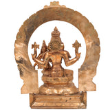 Handcrafted Panchaloha Lakshmi Narasimha Idol | Bronze Narasimha Swamy Murti for Home Temple, Office Decor & Spiritual Gifting,Gold, 13 Inch, 1 Piece