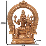 Handcrafted Panchaloha Lakshmi Narasimha Idol | Bronze Narasimha Swamy Murti for Home Temple, Office Decor & Spiritual Gifting,Gold, 13 Inch, 1 Piece