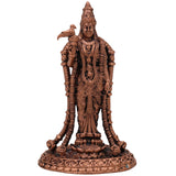 Copper Meenakshi Amman Idol, Tamil Goddess Meenakshi Devi Murti, Madurai Meenakshi Parvati Statue,Gold, 3 Inch, 1 Piece