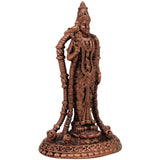 Copper Meenakshi Amman Idol, Tamil Goddess Meenakshi Devi Murti, Madurai Meenakshi Parvati Statue,Gold, 3 Inch, 1 Piece