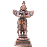 Copper Garuda Idol, Tamra Garud Dev Murti, Vishnu Vahana Pakshiraj Garuda Statue, Garuda Bhagwan Sculpture for Pooja, Temple & Home Decor,Gold, 4 Inch, 1 Piece