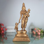 Panchaloha Parvati with Ganesha and Kartikeya Idol