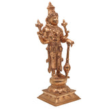 Bronze Panchaloha Venkateshwara Vishnu Idol | Tirupati Balaji Srinivasa Govinda Murti | Handcrafted Chola Art South Indian Temple Statue,Gold, 14 Inch, 1 Piece