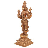 Bronze Panchaloha Venkateshwara Vishnu Idol | Tirupati Balaji Srinivasa Govinda Murti | Handcrafted Chola Art South Indian Temple Statue,Gold, 14 Inch, 1 Piece