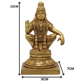 Brass Lord Murugan Idol – Kartikeya, Skanda, Subramanya, Shanmukha, Kumara Swamy, Vel Murugan Statue for Pooja, Home Temple & Decor,Gold, 5 Inch, 1 Piece