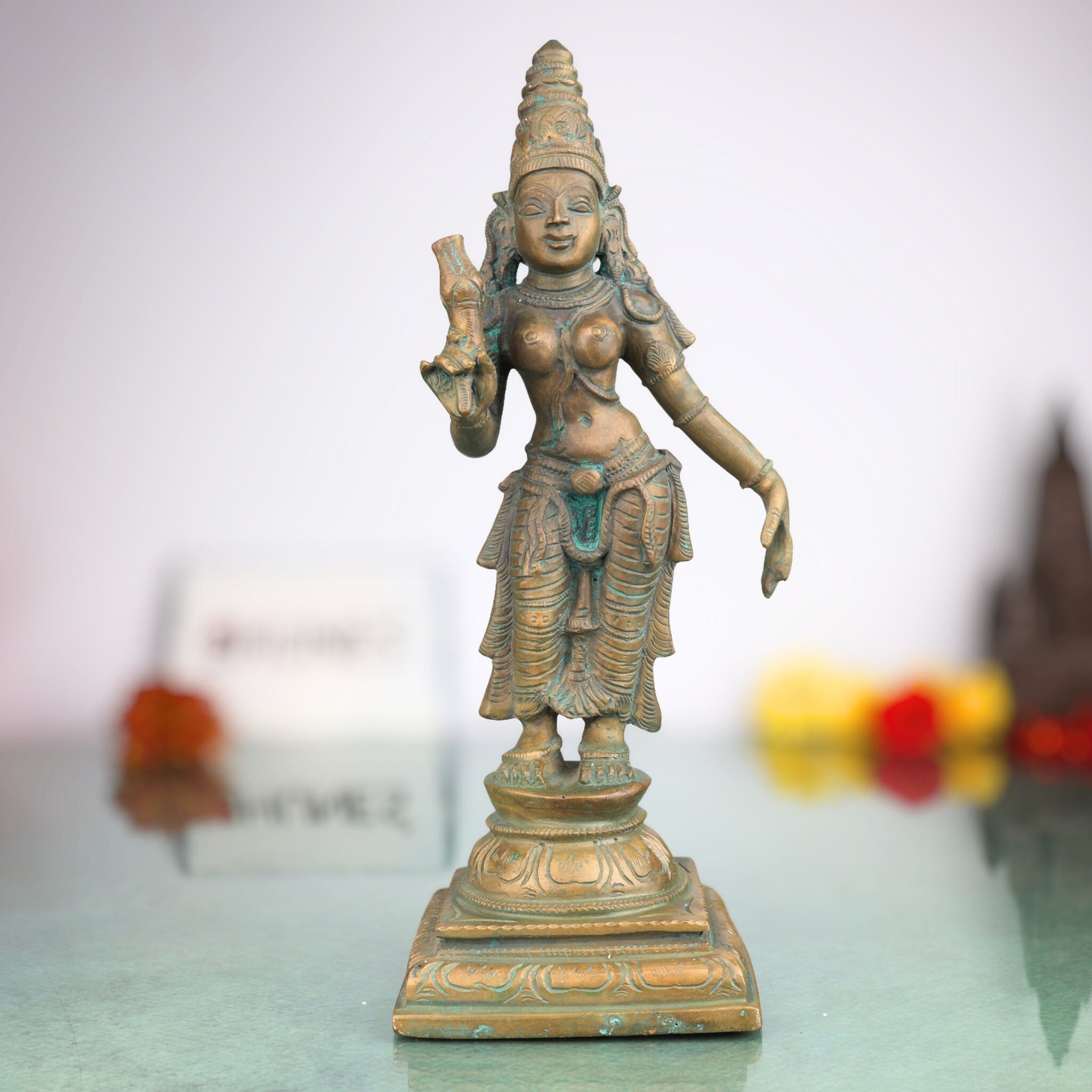 Handcrafted Bronze Bhudevi Idol
