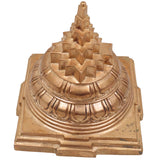 Panchaloha Bronze Shree Yantra Maha Meru Sri Chakra Meru Chakra Rajarajeshwari Laxmi Kubera Yantra for Wealth Health Prosperity – Handmade Chola Art,Gold, 4 Inch, 1 Piece