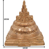 Panchaloha Bronze Shree Yantra Maha Meru Sri Chakra Meru Chakra Rajarajeshwari Laxmi Kubera Yantra for Wealth Health Prosperity – Handmade Chola Art,Gold, 4 Inch, 1 Piece