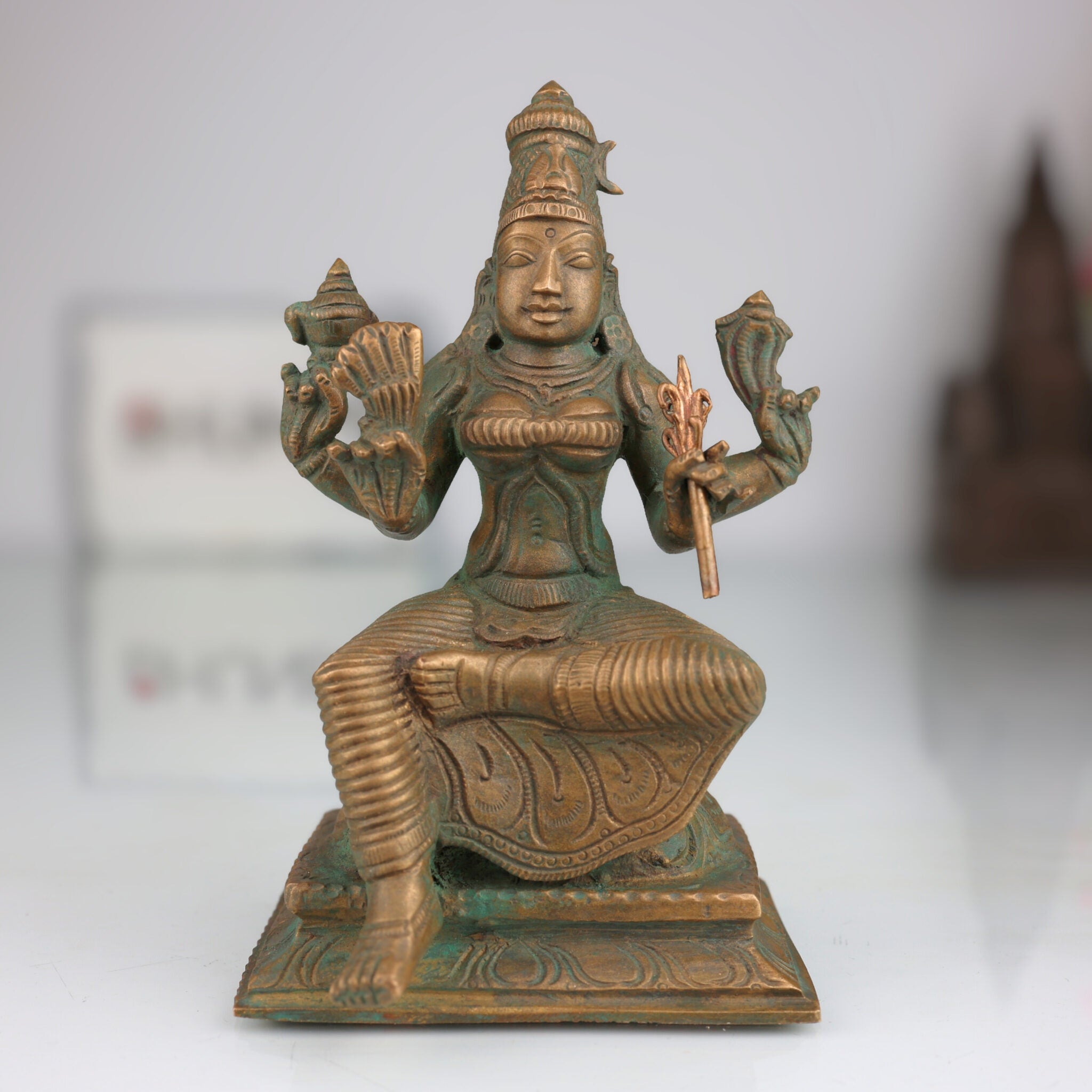 Handmade Bronze Raja Rajeshwari Devi Idol