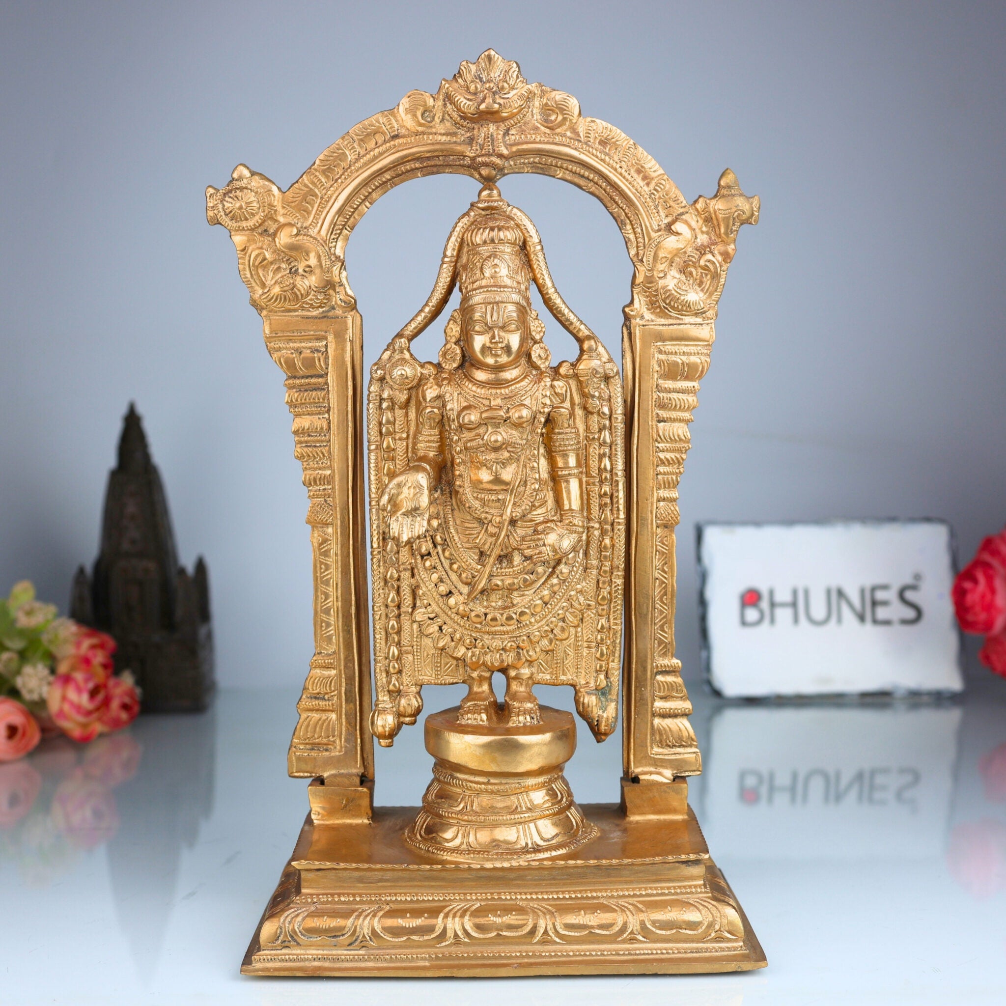 Handcrafted Bronze Venkateshwara Idol | Balaji Murti | Panchaloha & Chola Art Deity Statue for Home Temple, Puja, and Gifting