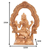 Handmade Bronze Balambika Idol | Panchaloha Balaambike Murti | Bala Tripurasundari Statue for Temple, Puja & Home Decor,Brown, 7 Inch, 1 Piece