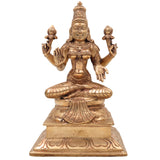 Handcrafted Panchaloha Mahalakshmi Idol | Pure Bronze Kamala Devi Murti | South Indian Chola Art Sri Lakshmi Statue for Home, Temple & Diwali Puja,Gold, 8 Inch, 1 Piece