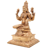 Handcrafted Panchaloha Mahalakshmi Idol | Pure Bronze Kamala Devi Murti | South Indian Chola Art Sri Lakshmi Statue for Home, Temple & Diwali Puja,Gold, 8 Inch, 1 Piece