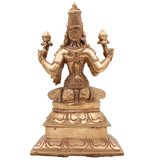 Handcrafted Panchaloha Mahalakshmi Idol | Pure Bronze Kamala Devi Murti | South Indian Chola Art Sri Lakshmi Statue for Home, Temple & Diwali Puja,Gold, 8 Inch, 1 Piece