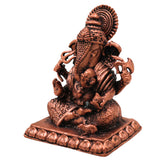 Copper Ganesha Idol, Ganesh Ji Murti, Ganapati Statue, Gold, 2 Inch, 1 Piece