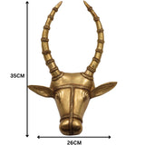 Brass Bull Head Wall Hanging – Nandi Ox Face Sculpture for Home, Temple & Pooja Room Decor, Gold, 14 Inch, 1 Piece