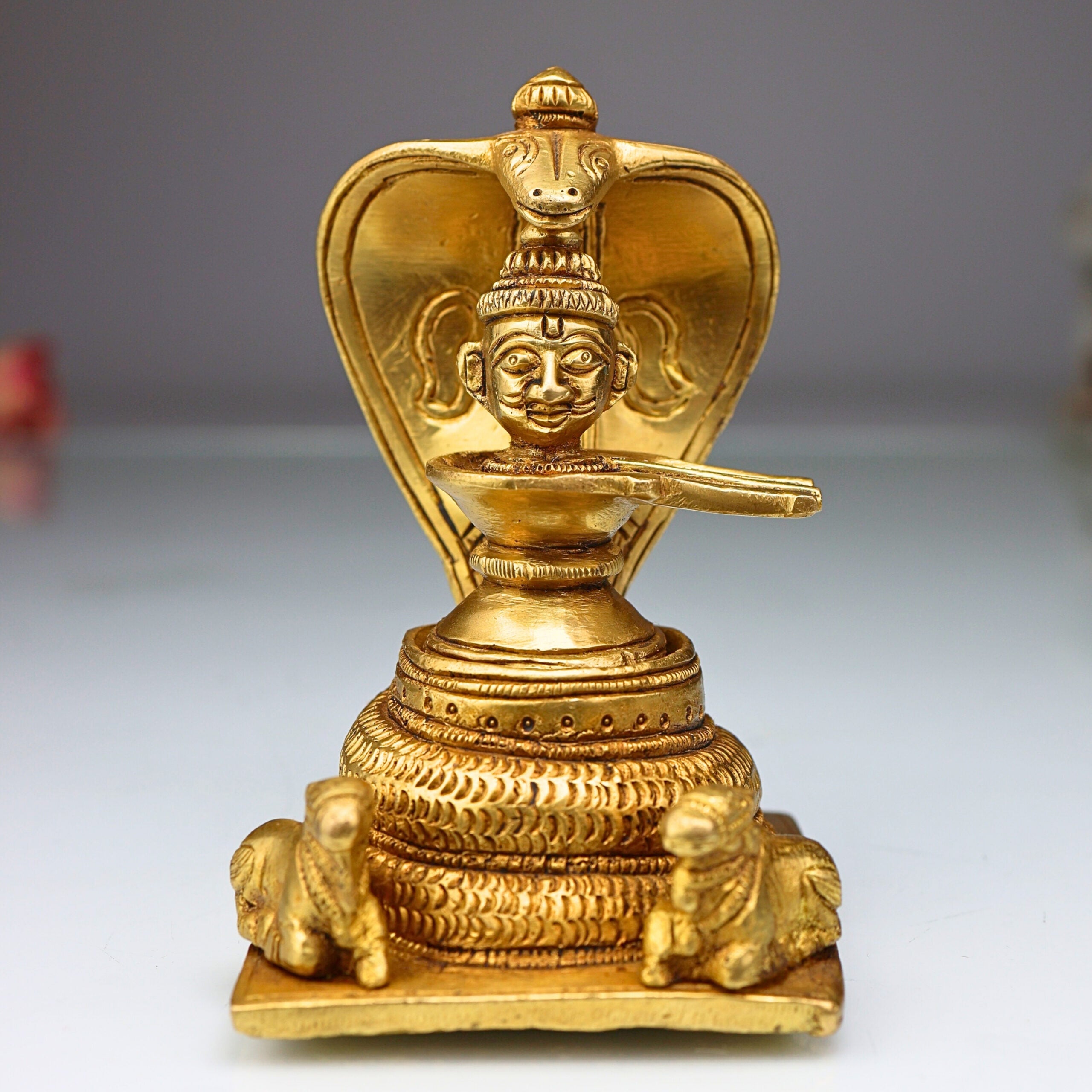 Handcrafted Brass Shiva Lingam with Naga & Nandi